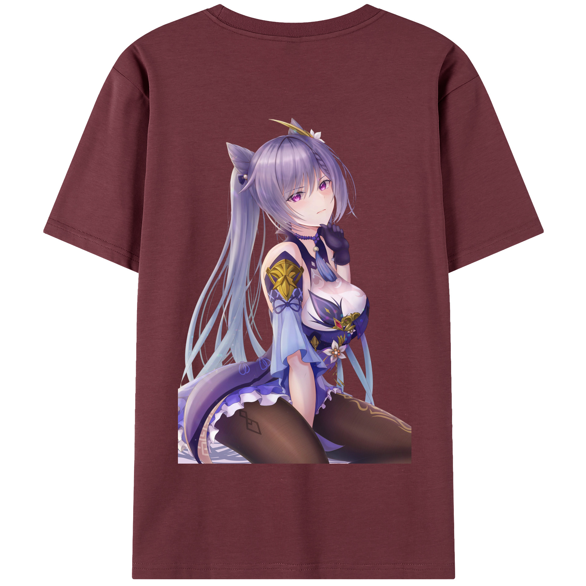 げんし神 刻晴 こくせい genshin Kokusei 綿100％半袖Tシャツ（背面プリント）
